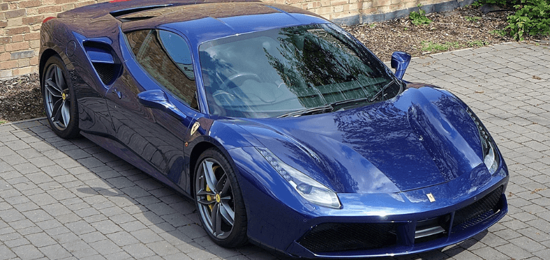 Blue Ferrari 
