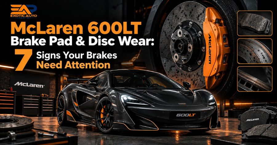 McLaren 600LT brake pad wear