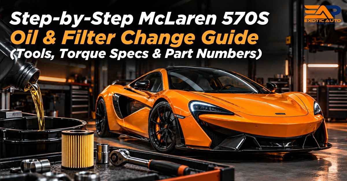 Step-by-Step McLaren 570S Oil & Filter Change Guide (Tools, Torque Specs & Part Numbers)