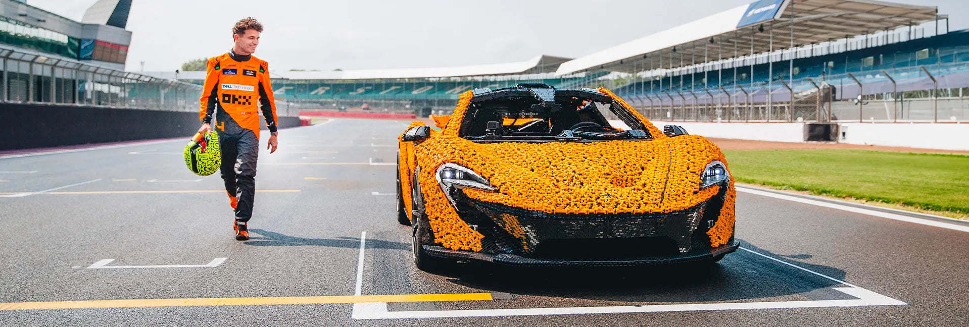 Lando Norris Takes the LEGO McLaren P1™ for a Thrilling Lap Around Silverstone!