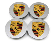 Wheel Caps with Coloured Crest for Porsche (Set of 4) Porsche