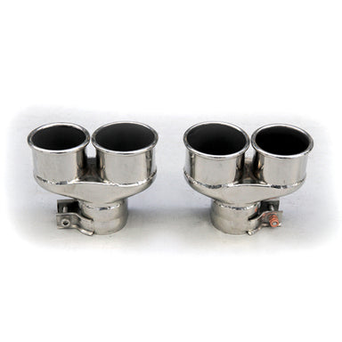 Tubi PORSCHE 996 TURBO & TURBO S MY2005 QUAD END TIPS KIT Tubi Style