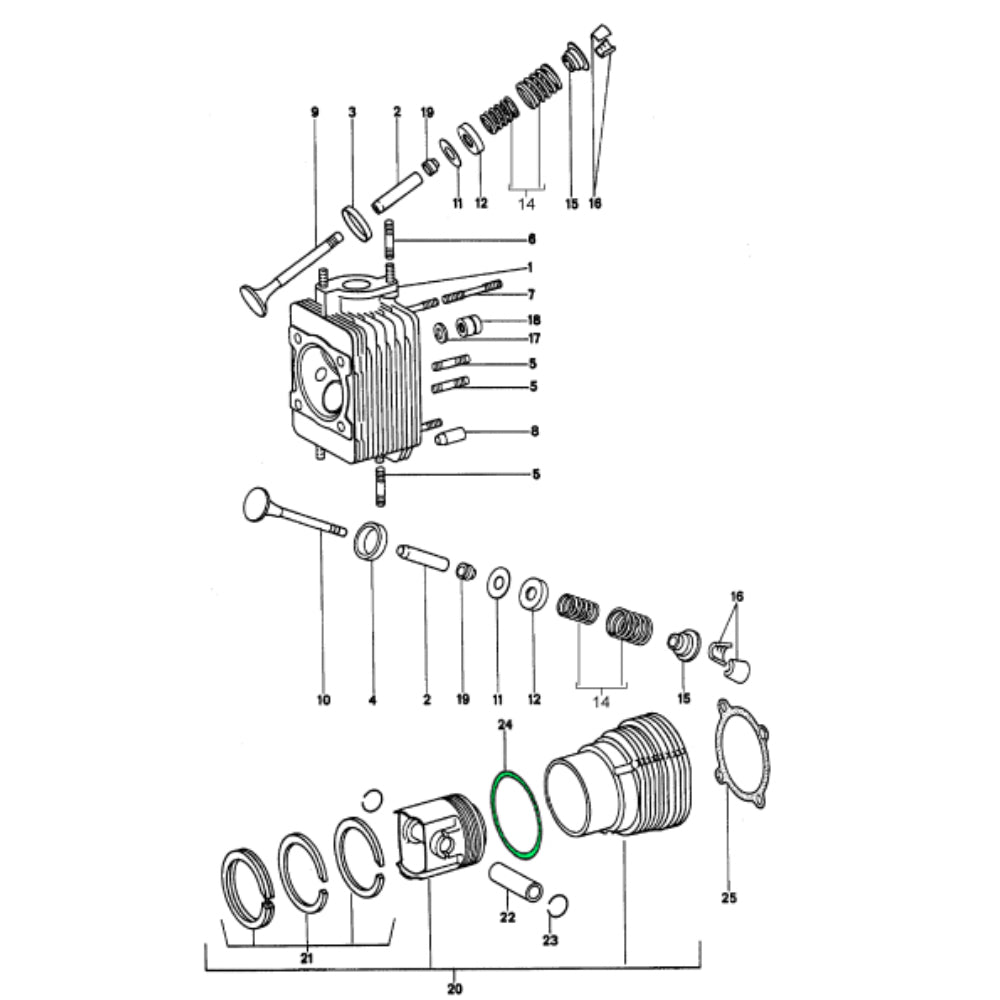 Engine cylinder case base gasket. Porsche 911 73-77 - 91110419200