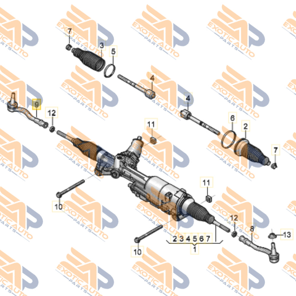 BENTLEY TIE ROD END (4M0423812D) Bentley