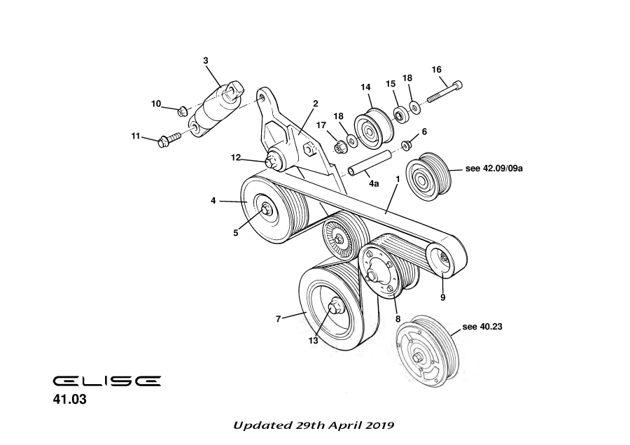 Lotus Drive Belt Ac 2Zz Engine | A120E6416S