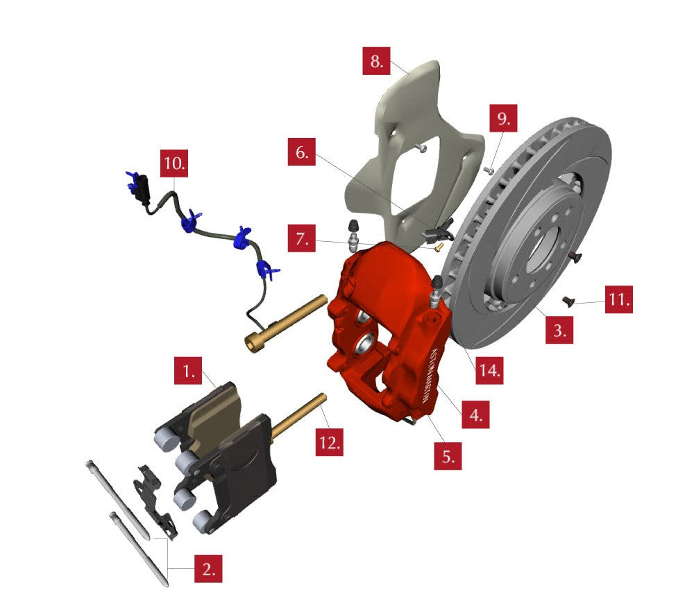 ASTON MARTIN CALIPER ASSEMBLY REAR RIGHT HAND DARK ANODISED (HY53-2C464-JC )