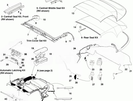 ASTON MARTIN CANOPY COVER KIT BLACK (6G33-70351-AB )