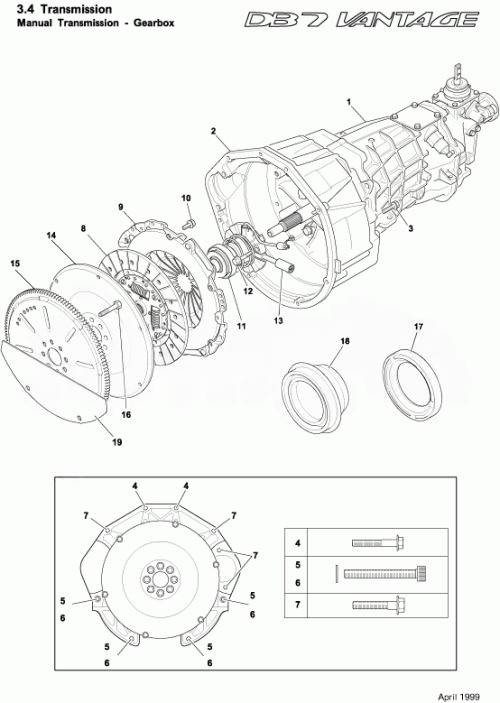 ASTON MARTIN CLUTCH SLAVE CYLINDER (4G43-7A564-AB)
