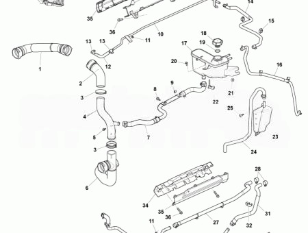 ASTON MARTIN HOSE ASSY - BYPASS TUBE TO RADIATOR MODULE (AD23-8555-EA)