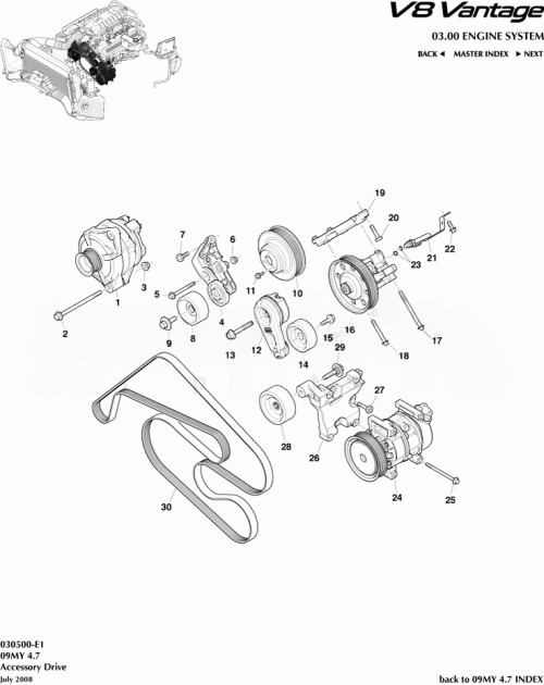 ASTON MARTIN IDLER PULLEY (9G33-19A216-AA)