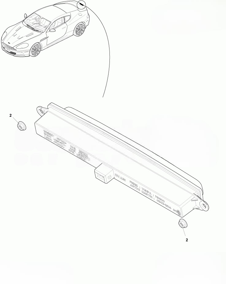 ASTON MARTIN LAMP ASSY, CENTRE HIGH MOUNTED STOP LAMP (CHMSL), CLEAR (8D33-13N408-AC )