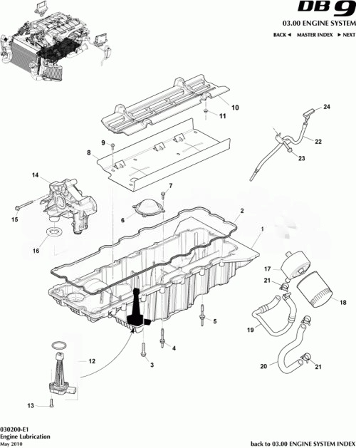 ASTON MARTIN OIL LEVEL INDICATOR ASSEMBLY (8D33-6750-CA)