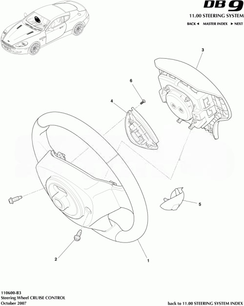 ASTON MARTIN REMOTE CONTROL SWITCH, ICE/BLUETOOTH (9G43-14K147-BA )