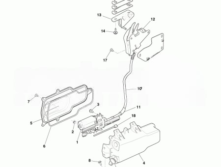 ASTON MARTIN LATCH , TONNEAU, LH (4G43-54797-A )