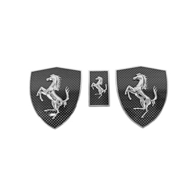 Carbon Fiber Ferrari Replica Carbon Fiber Scuderia Shields and Hood Badge - Ferrari 458 Italia/Spider Fabspeed Carbon