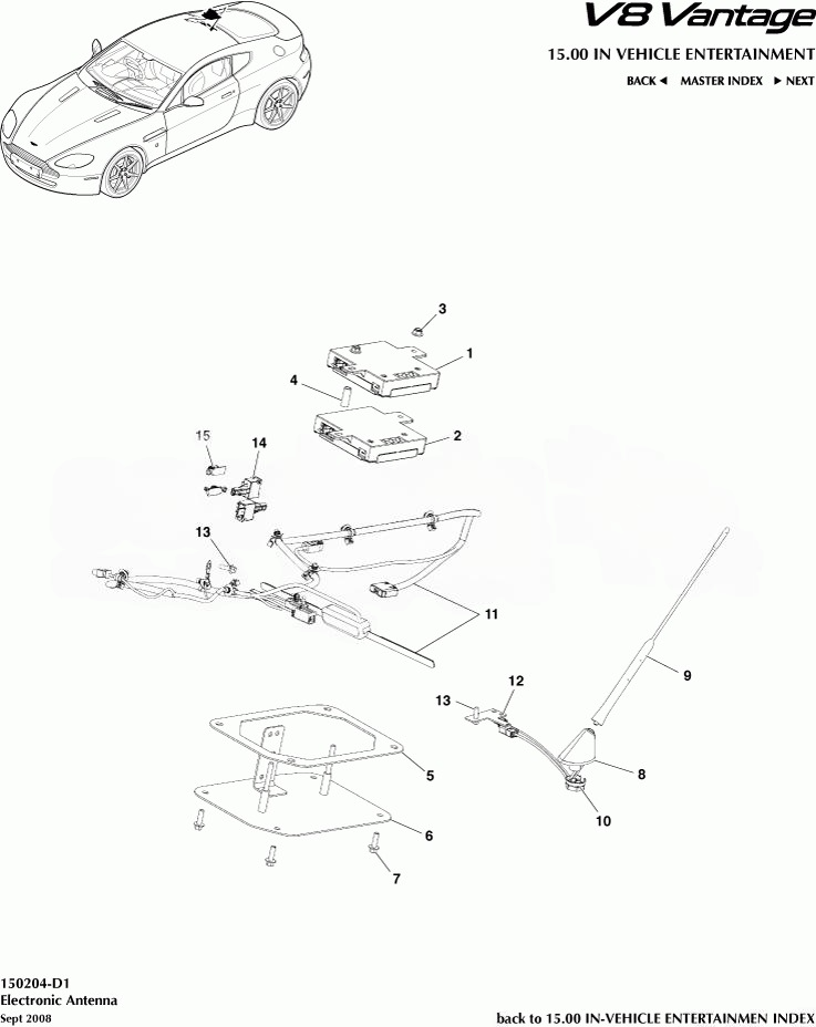 ASTON MARTIN AERIAL BASE ASSY (4X43-18A978-AC)