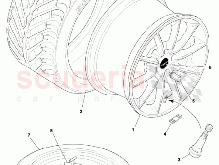 ASTON MARTIN KIT - WHEEL LOCKING (36-122709-AA)