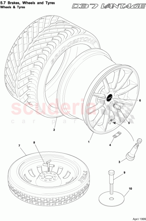 ASTON MARTIN KIT - WHEEL LOCKING (36-122709-AA)