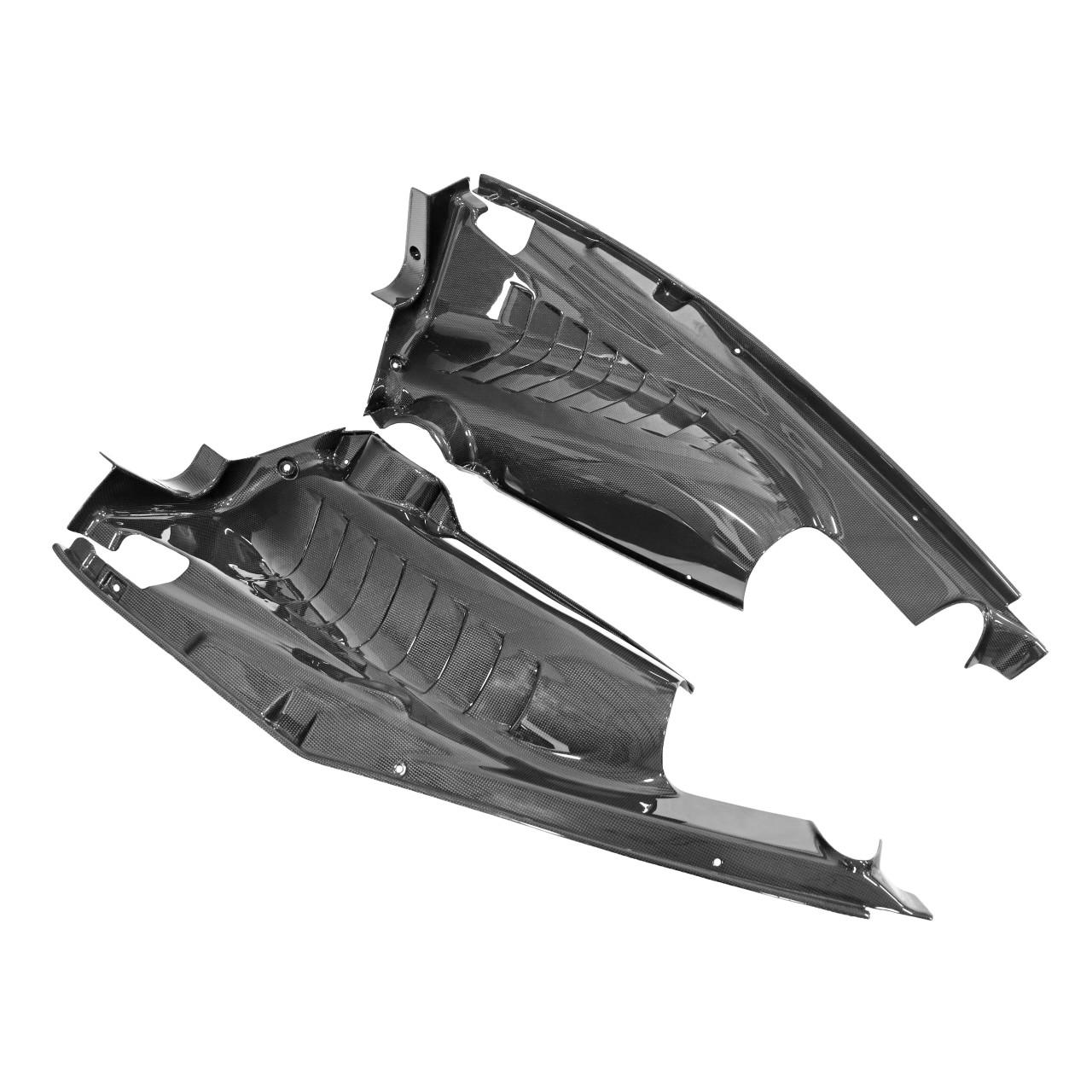 Carbon Fiber Coupe Engine Bay Panels - Ferrari F8 Tributo/Pista (Coupes Only) Fabspeed Carbon