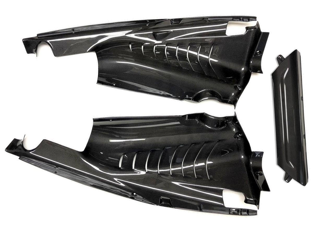 Carbon Fiber 3 Piece Engine Bay Set - Ferrari 488 Pista Fabspeed Carbon