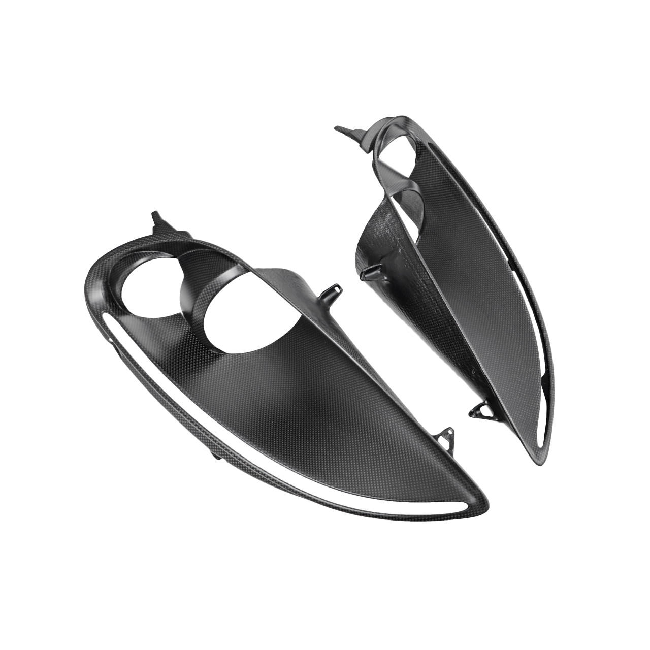 Carbon Fiber Headlight Housing Bezels Matte Finish - Ferrari F430 Fabspeed Carbon