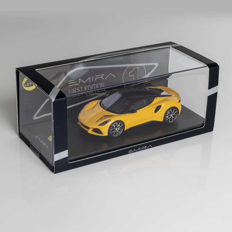 Lotus Emira scale model 1/43 yellow (LOTMC0035YL)