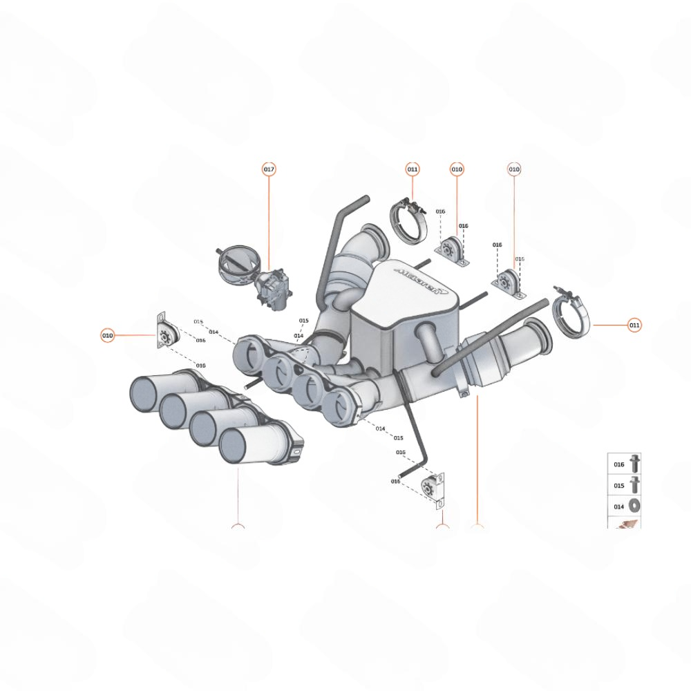 McLaren Exhaust Finisher 4x Tailpipes Stealth Black