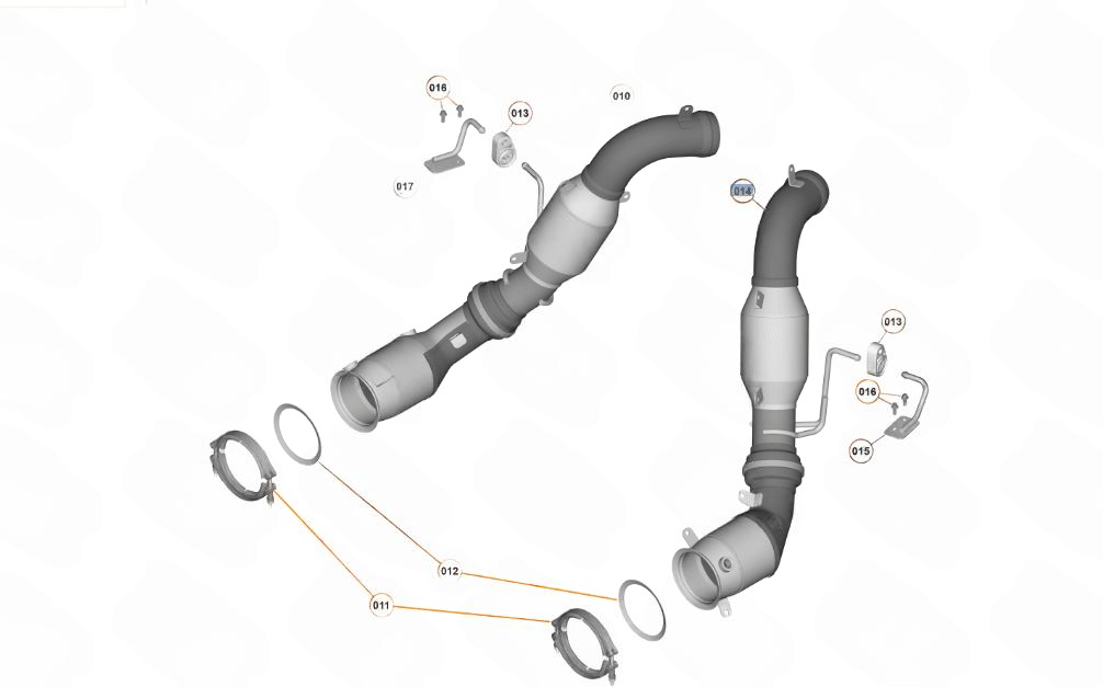 McLaren Gasket Link Pipe 2X Genuine Exhaust Seals