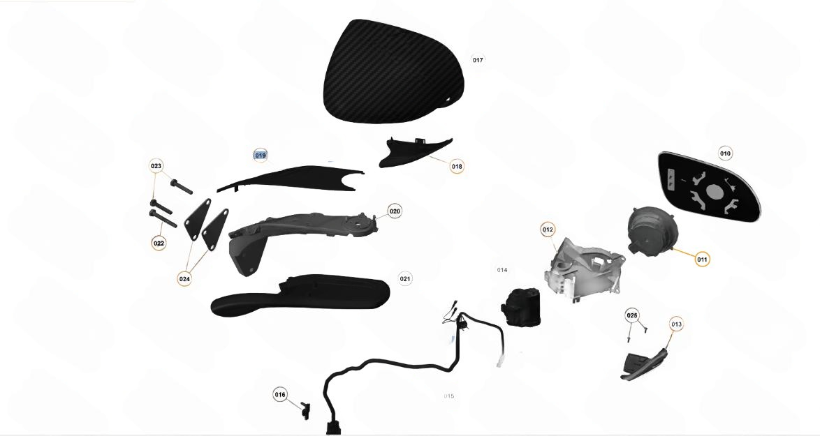 MCLAREN LH LOWER MIRROR TRIM Genuine Replacement Part