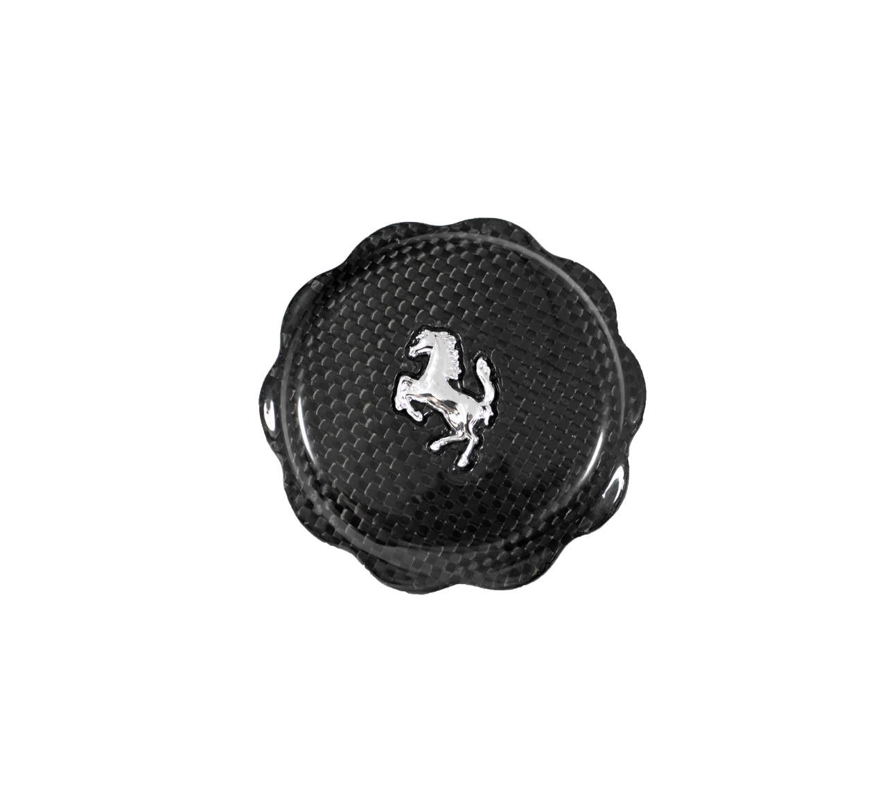 Carbon Fiber Oil Cap Cover With Cavallino 488 Pista Ferrari Fabspeed Carbon