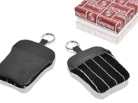 Pinstriped velour key pouch with embossed Porsche Crest Porsche