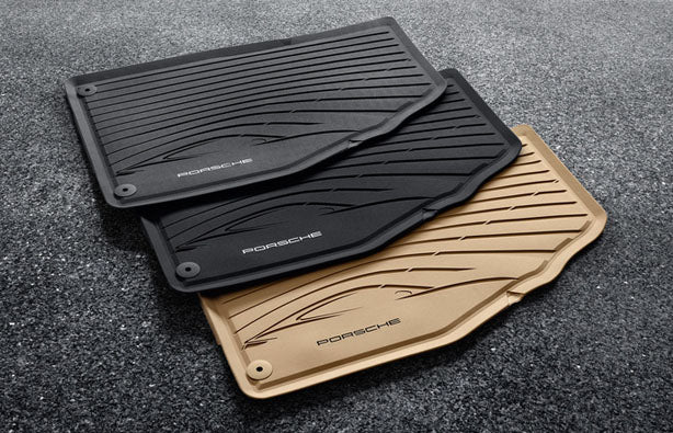 Rubber Floor Mats Porsche 981 Boxster / 981C Cayman / 991 (911) 2012>> / 718 Boxster LHD Cars Porsche