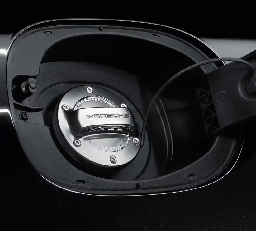 Fuel tank cap. Aluminium Look. Porsche 981 Boxster / 981 Cayman / 991 / Cayenne / Panamera / Macan / 718 Boxster / 718 Cayman - 00004400191