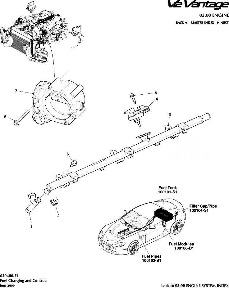 Aston martin Clip Fuel Injector (6G43-34-10062)