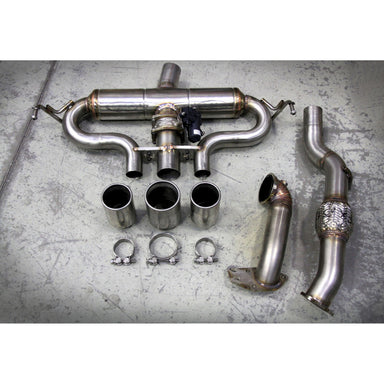 Tubi ALFA ROMEO 4C THREE CENTRAL TIPS EXHAUST SYSTEM WITH EXCU AND GRIDS Tubi Style