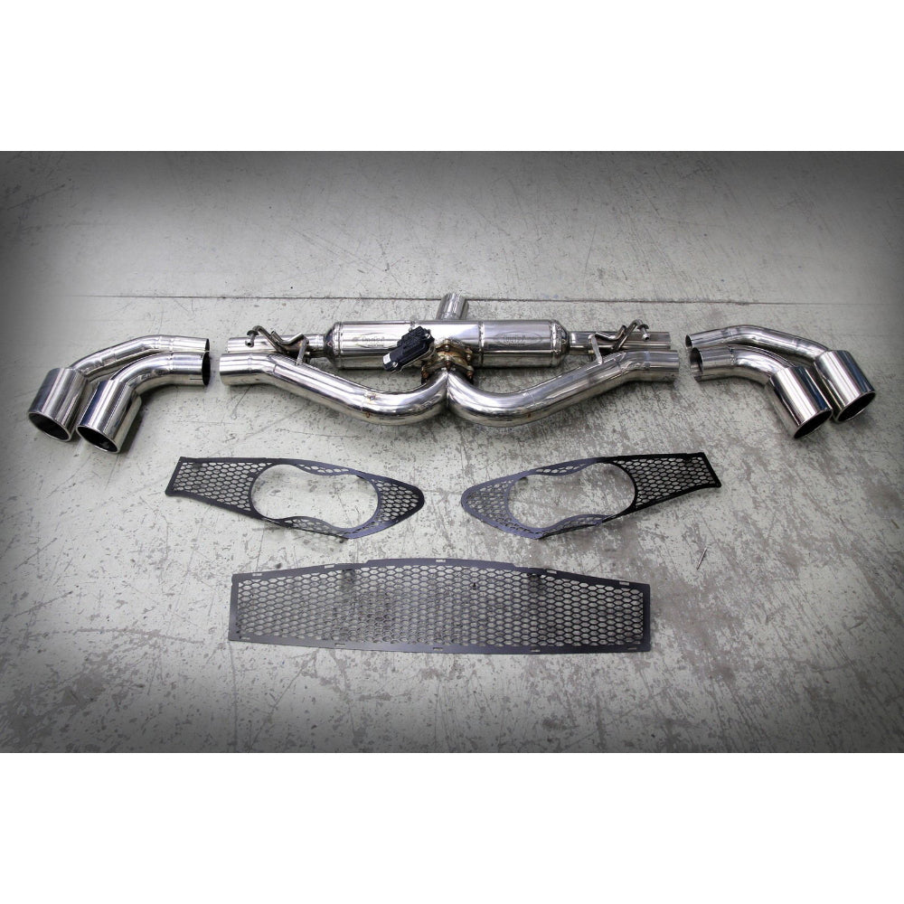 Tubi ALFA ROMEO 4C QUAD TIPS EXHAUST SYSTEM WITH EXCU AND GRIDS Tubi Style