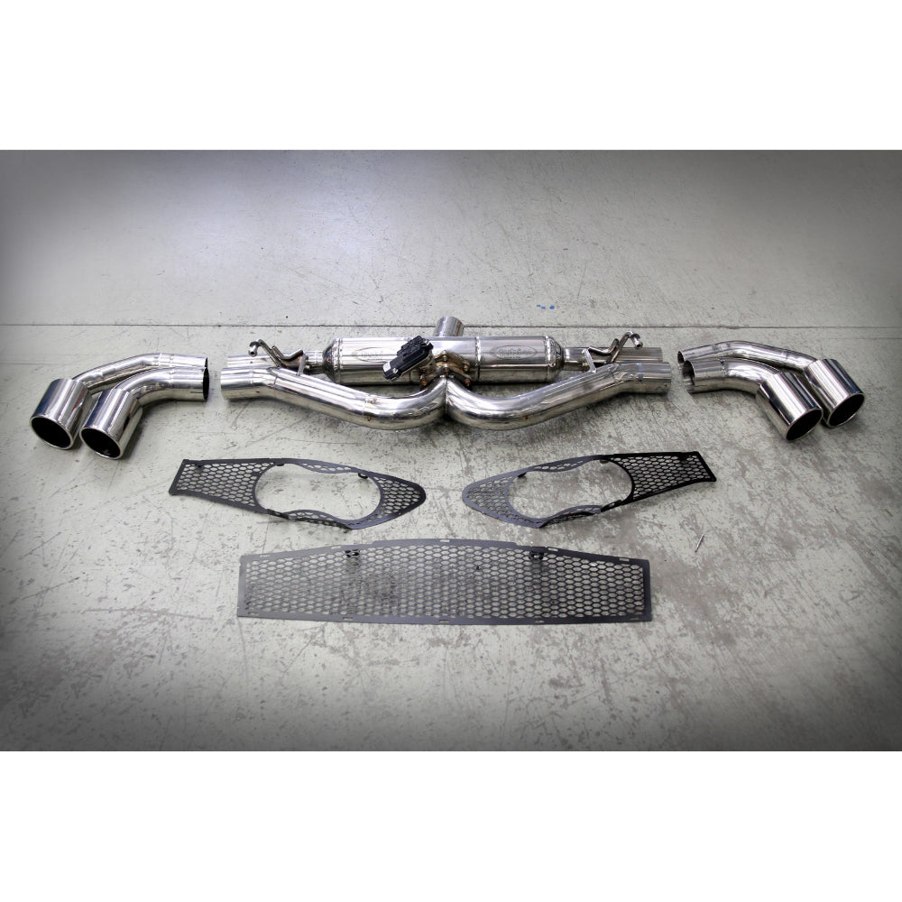 Tubi ALFA ROMEO 4C QUAD TIPS EXHAUST SYSTEM WITH EXCU AND GRIDS Tubi Style