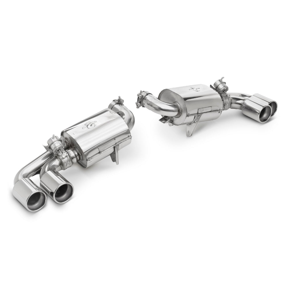 Tubi F430 DOUBLE MUFFLERS EXHAUST KIT w VALVE Tubi Style