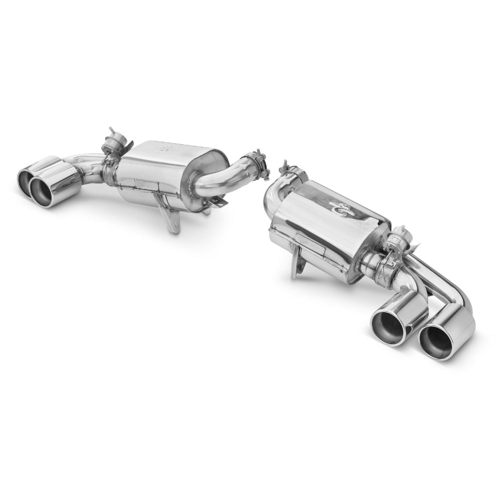 Tubi F430 DOUBLE MUFFLERS EXHAUST KIT w VALVE Tubi Style