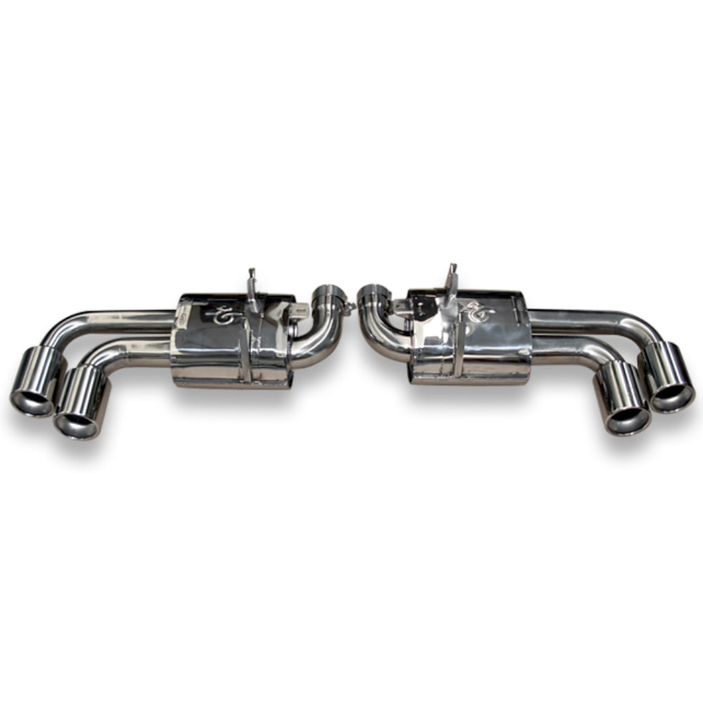 Tubi F430 DOUBLE MUFFLERS EXHAUST KIT NO VALVE Tubi Style