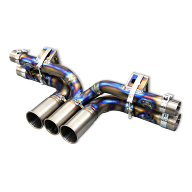 Tubi PORSCHE 991 GT3 CENTRAL STRAIGHT PIPES TITANIUM EXHAUST w 3 END TIPS Tubi Style