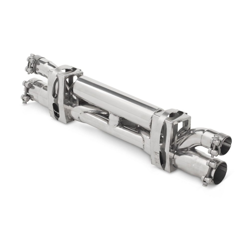 Tubi PORSCHE 997 & 991 GT3 CENTRAL STRAIGHT PIPES EXHAUST w RESONATOR Tubi Style