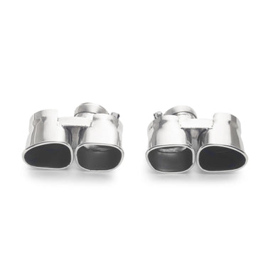 Tubi PORSCHE 997.1 TURBO 4 POLISHED SQUARED END TIPS KIT Tubi Style