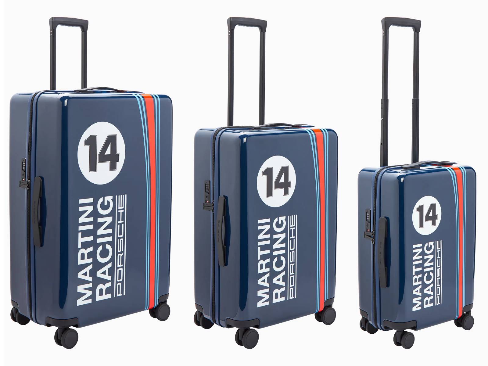 Trolley Style Suitcase - Available in Three Sizes. MARTINI RACING® Porsche