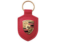 Porsche Crested Leather Keyring, RED - WAP0500920E Porsche