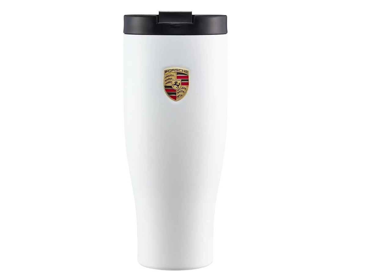 Porsche XL thermos cup, 900ml - in White Porsche