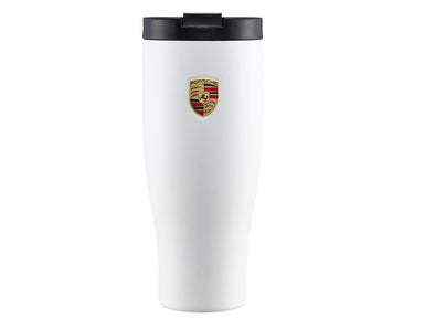 Porsche XL thermos cup, 900ml - in White Porsche