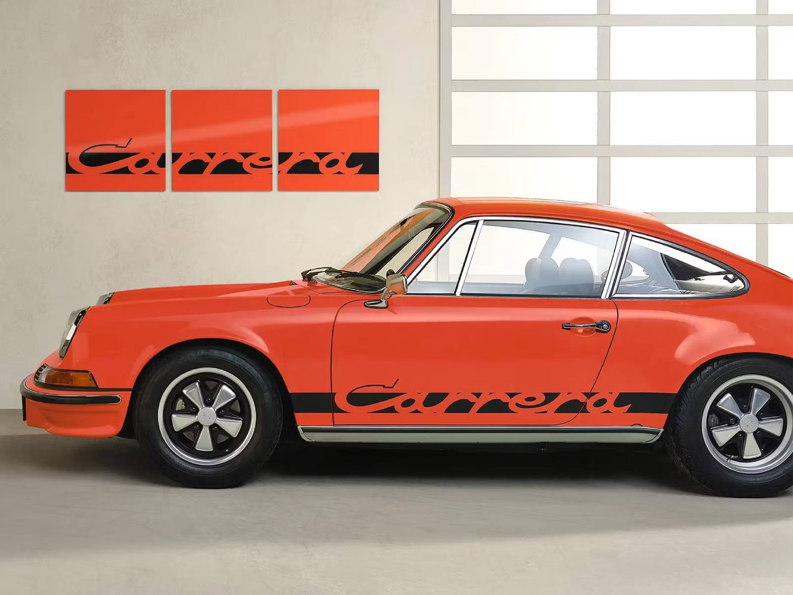 Wall Art - Carrera Side Decor in Orange. Limited Edition - WAP0502030S0CC Porsche