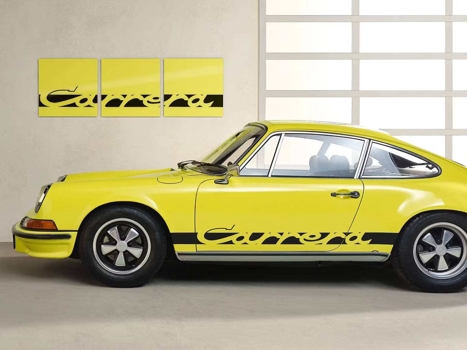 Wall Art - Carrera Side Decor in Yellow. Limited Edition - WAP0502040S0CC Porsche