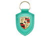 Porsche Crested leather keyring, Mint Green. 'Driven by Dreams' – 75Y - WAP0503530RWSA Porsche